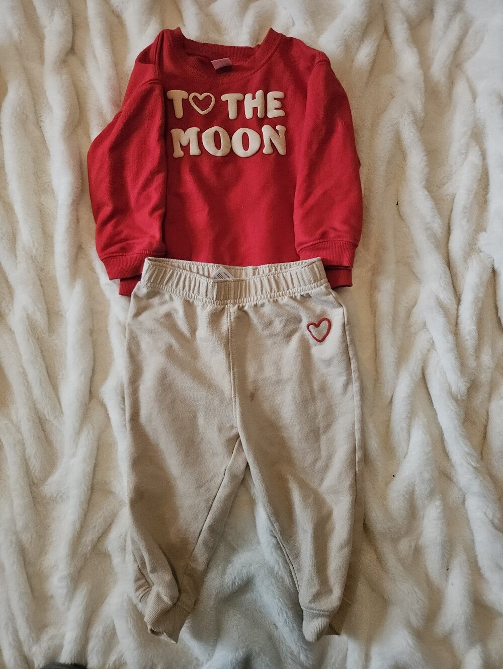 Carter's Red Toddler Sweatshirt with White Puff Letters